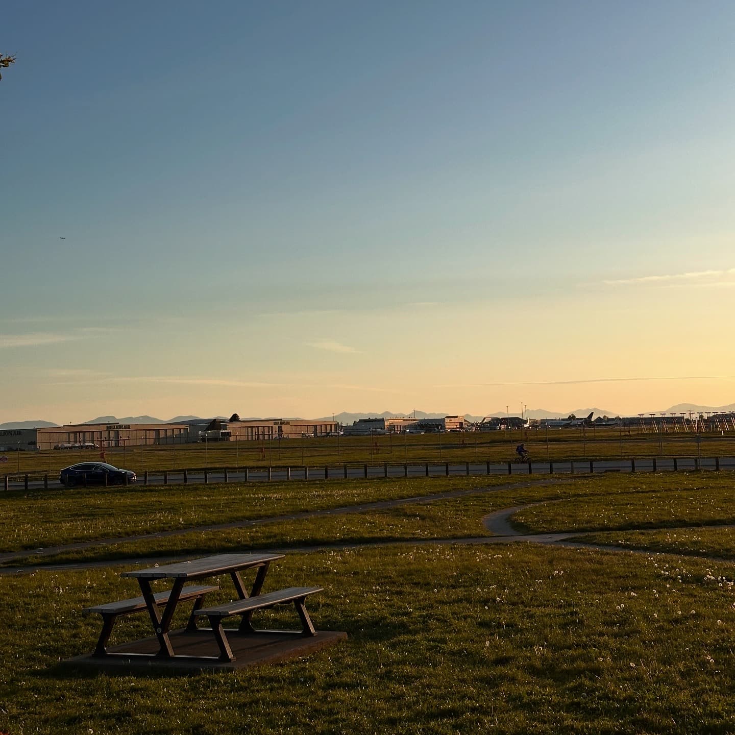 Bench in open ground